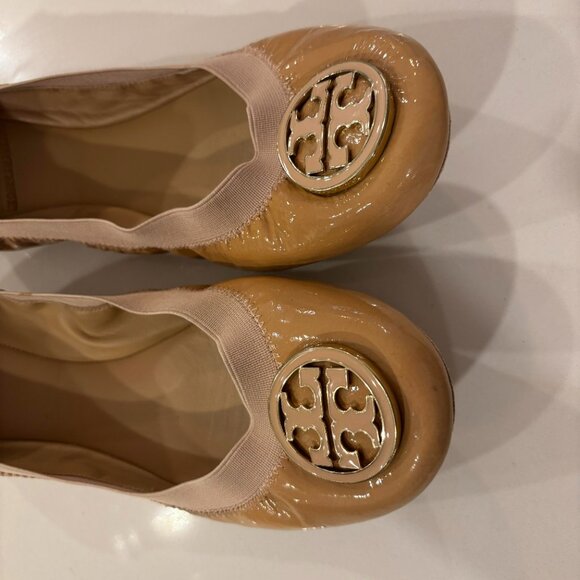 Tory Burch 'Caroline' Elastic Trim Ballerina Flat Size 7.5 - Picture 5 of 10